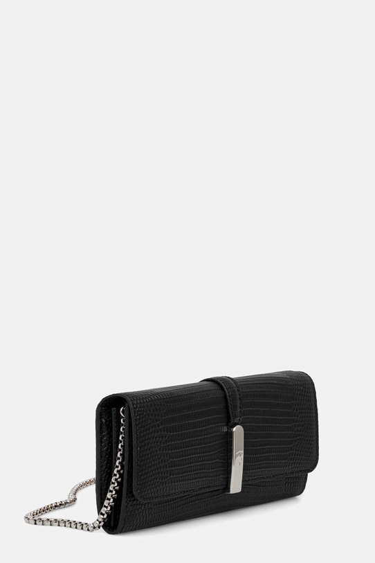 Δερμάτινο πορτοφόλι Trussardi I618E200079N μαύρο AW25