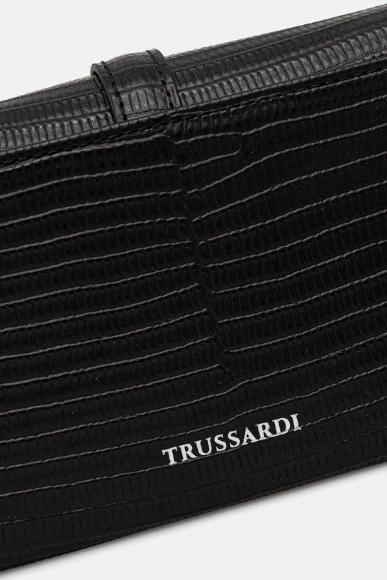 Δερμάτινο πορτοφόλι Trussardi μαύρο I618E200079N