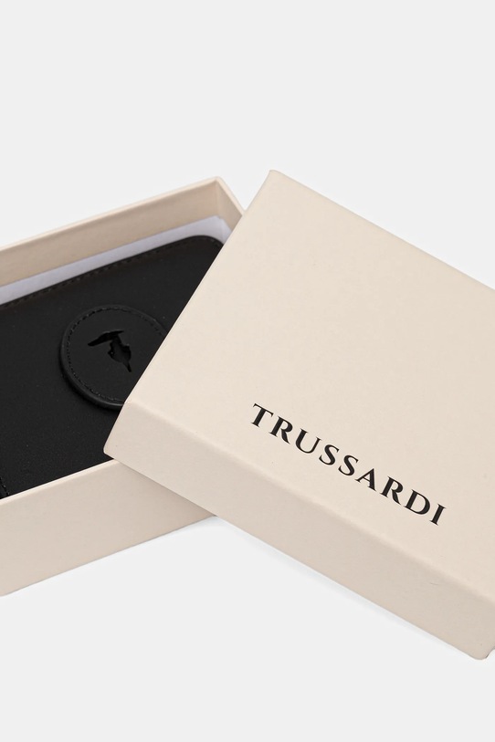 Δερμάτινο πορτοφόλι Trussardi I029E000042N μαύρο