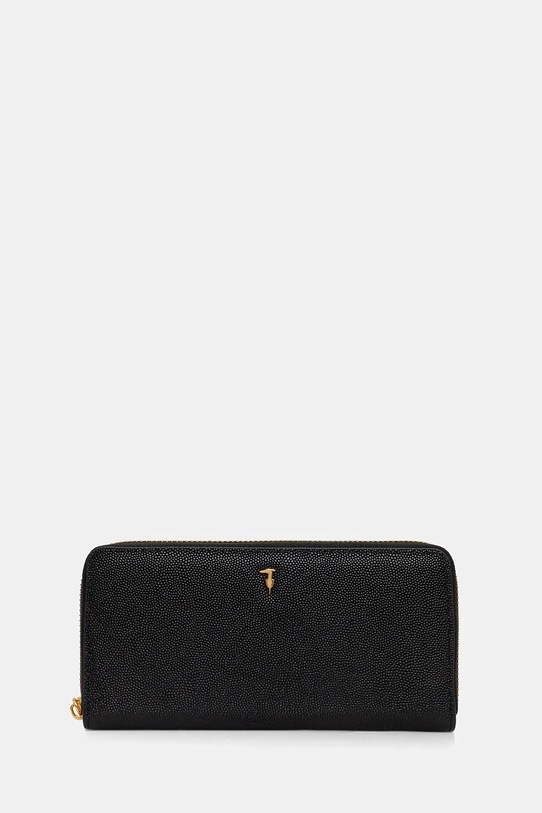 Δερμάτινο πορτοφόλι Trussardi λείο δέρμα μαύρο I042E000073N