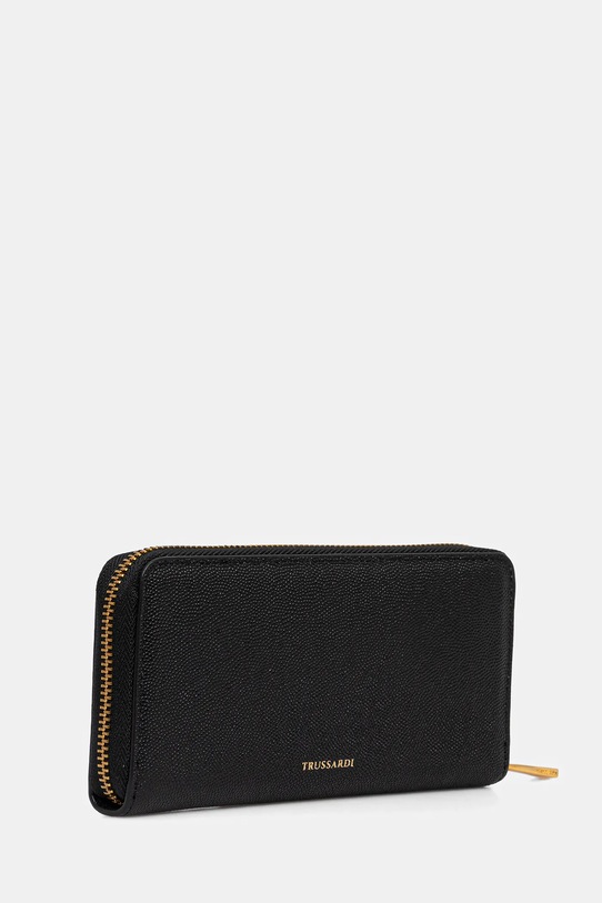 Δερμάτινο πορτοφόλι Trussardi I042E000073N μαύρο AW25
