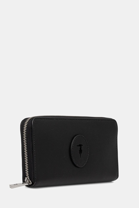 Δερμάτινο πορτοφόλι Trussardi I028E000041N μαύρο AW25