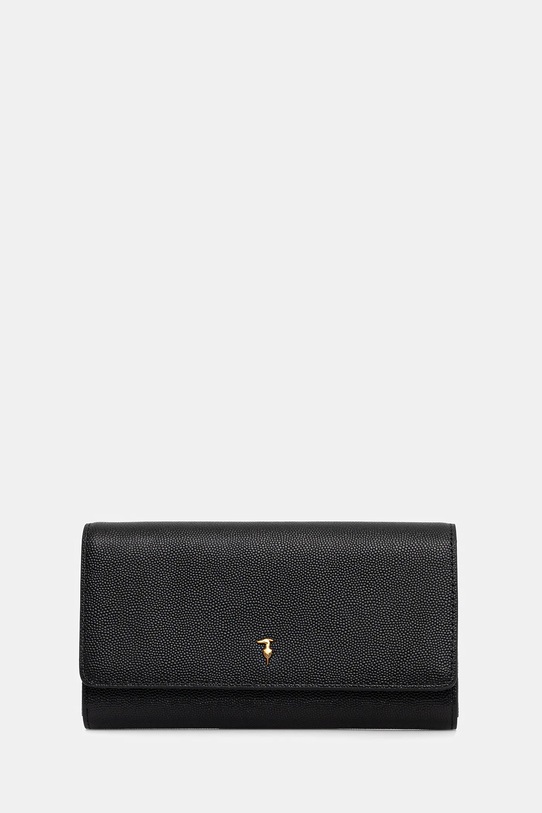 Δερμάτινο πορτοφόλι Trussardi λείο δέρμα μαύρο I022E000048N