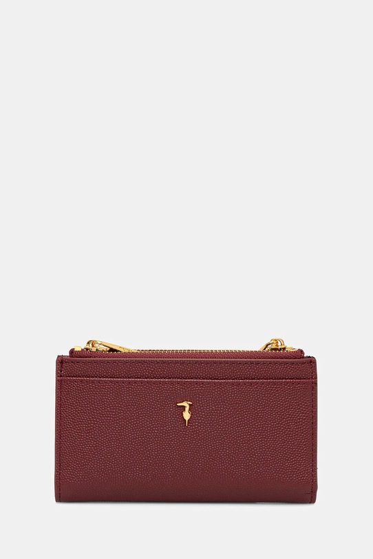 Δερμάτινο πορτοφόλι Trussardi λείο δέρμα μπορντό I040E000071N