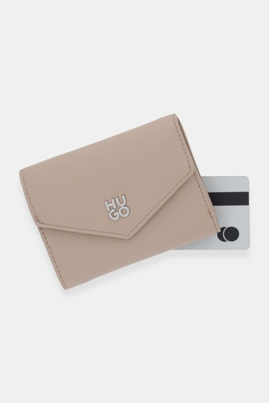 Πορτοφόλι HUGO Chris 2.0 FlapWallet μπεζ 50547914