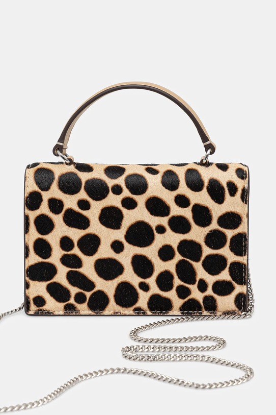 Akcesoria Tory Burch torebka skórzana Kira Haircalf Mini 174399.250 beżowy