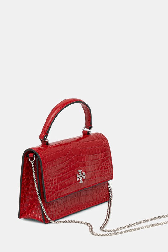 Kožená kabelka Tory Burch Kira Croc Mini Top 174400.600 červená AW25