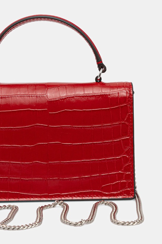 Akcesoria Tory Burch torebka skórzana Kira Croc Mini Top 174400.600 czerwony