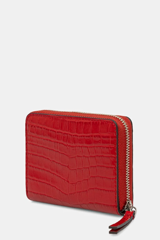 Δερμάτινο πορτοφόλι Tory Burch Kira Croc Small Zip 174401.600 κόκκινο AW25