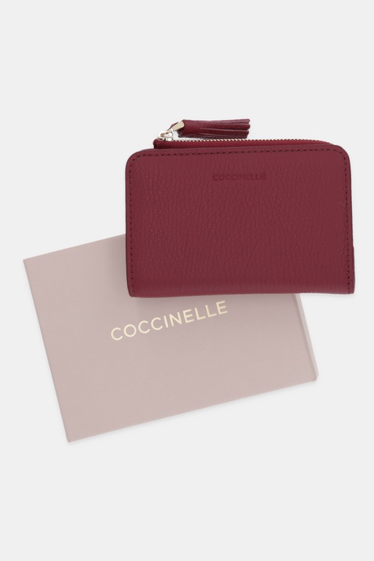 Coccinelle portfel skórzany TASSEL E2.MU0.11.D1.01 bordowy