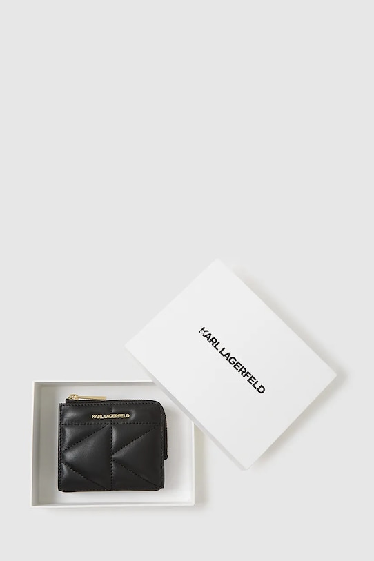 Кожен портфейл Karl Lagerfeld K/KUILT A4W32039 черен AW25