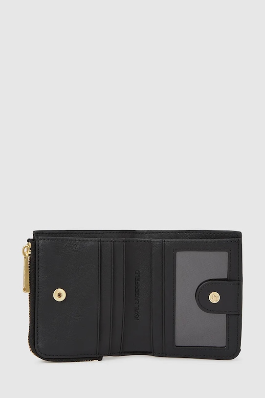 Кожен портфейл Karl Lagerfeld K/KUILT черен A4W32039