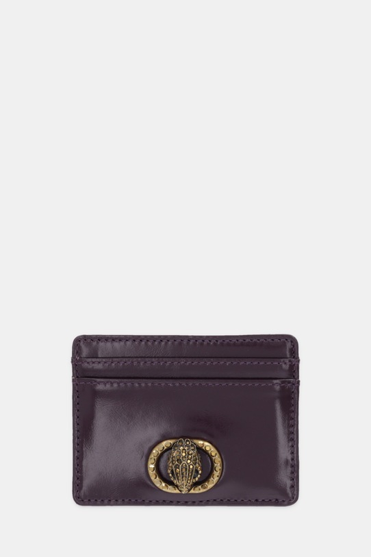 Usnjen etui za kartice Kurt Geiger London CHELSEA Našitek vijolična 4019790319