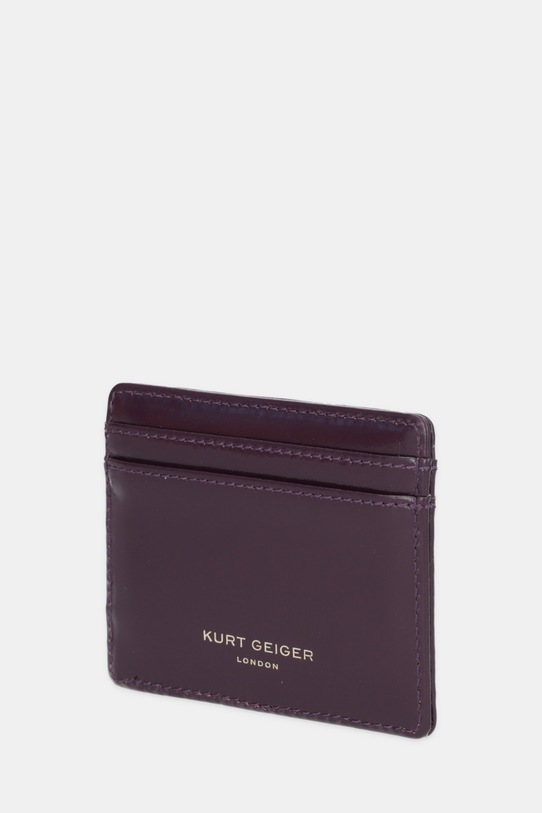 Usnjen etui za kartice Kurt Geiger London CHELSEA 4019790319 vijolična AW25