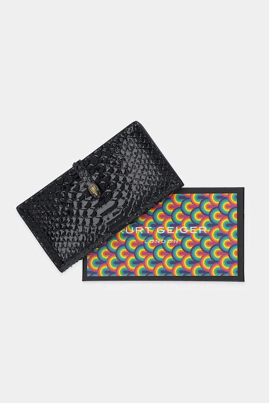 Kurt Geiger London portfel skórzany 5021800719 czarny