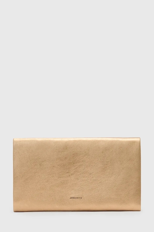 AllSaints portfel skórzany HARLUNA skóra licowa złoty W208XD