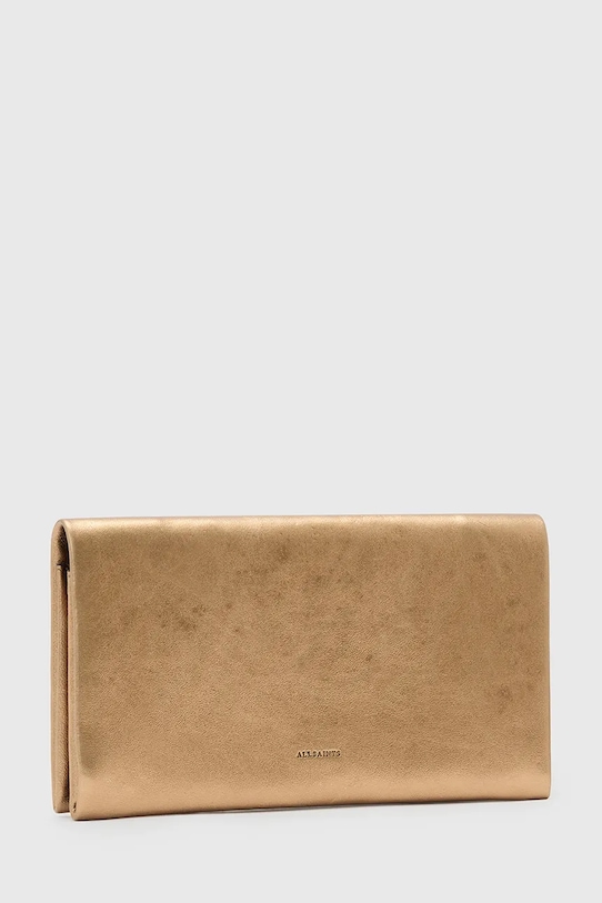 AllSaints portfel skórzany HARLUNA W208XD złoty AW25