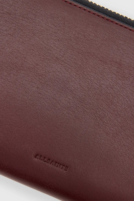 AllSaints portfel skórzany TRAVEL W276XD czerwony