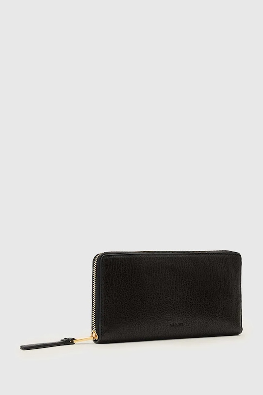 AllSaints portofel de piele TRAVEL W277XD negru AW25