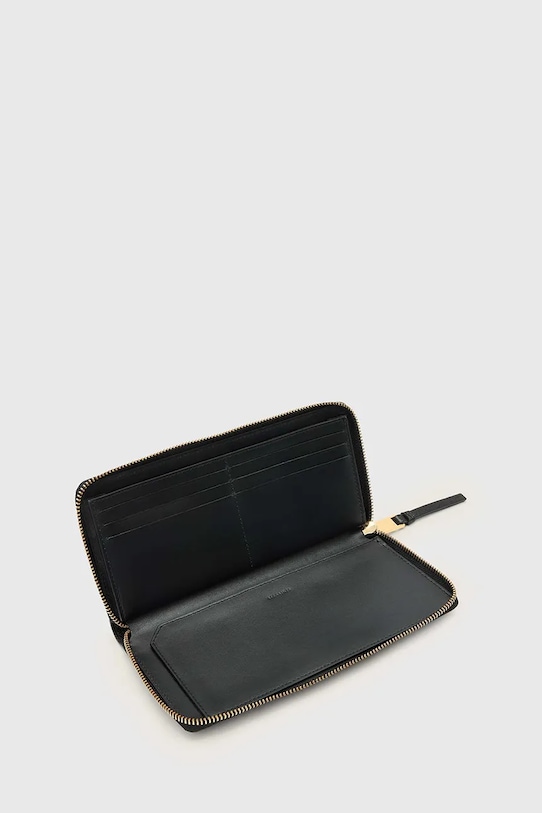 AllSaints portofel de piele TRAVEL negru W277XD