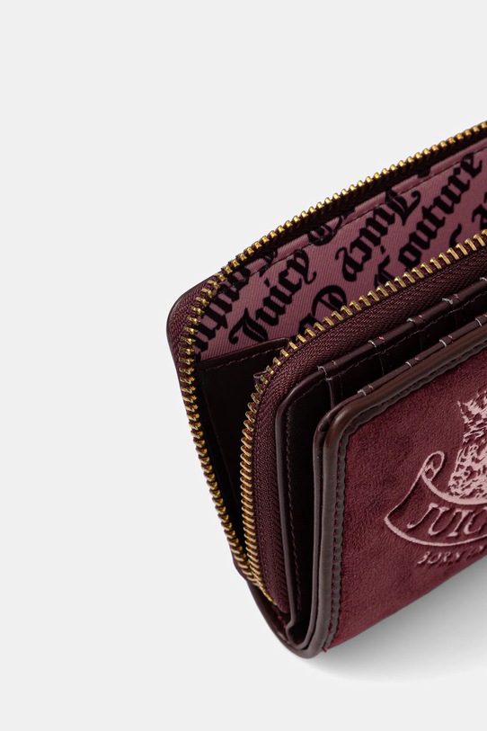 Akcesoria Juicy Couture portfel Twig Narrative WIJTG8991WZC bordowy