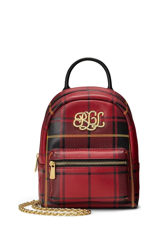 Δερμάτινη τσάντα Lauren Ralph Lauren λείο δέρμα μαύρο 431980859