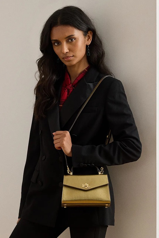 Usnjena torbica Lauren Ralph Lauren 431P02413