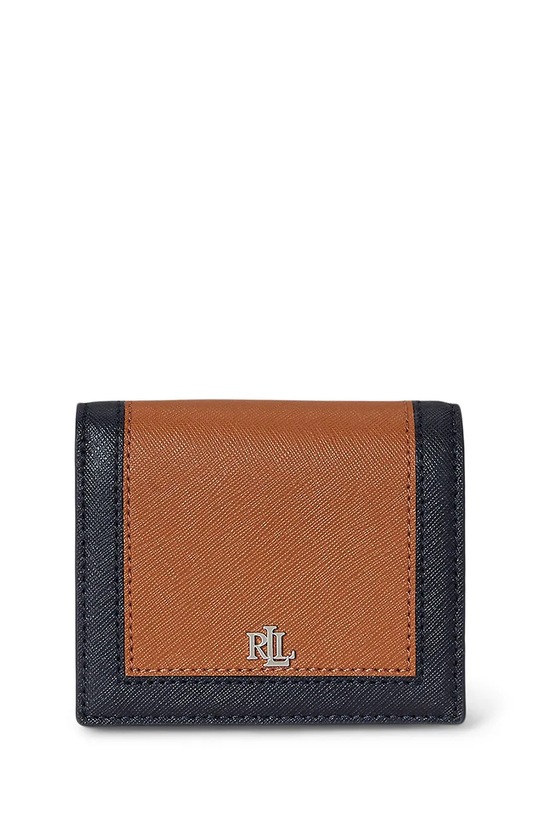 Kožená peněženka Lauren Ralph Lauren přírodní kůže hnědá 432962113