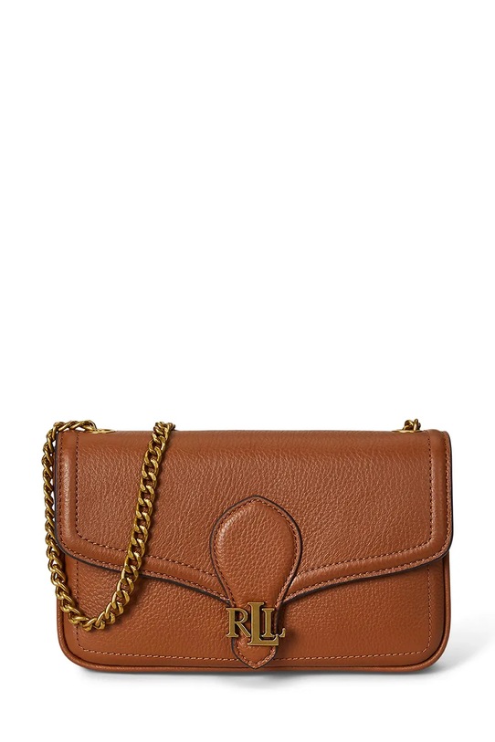 Δερμάτινο πορτοφόλι Lauren Ralph Lauren λείο δέρμα καφέ 432977374