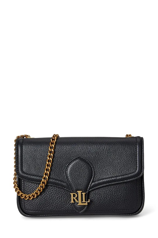 Δερμάτινο πορτοφόλι Lauren Ralph Lauren λείο δέρμα μαύρο 432977374