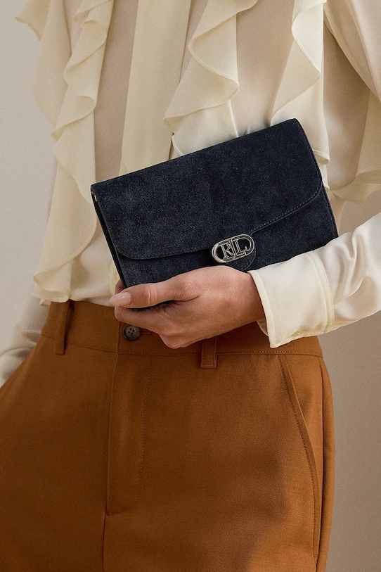 Lauren Ralph Lauren geantă de mână din piele întoarsă 432980761