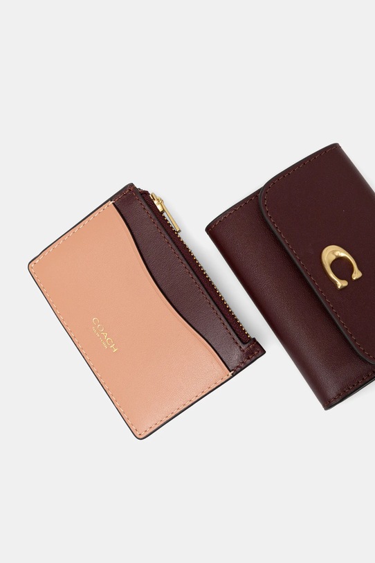 Accesorii Coach portofel de piele CBF60 burgundia