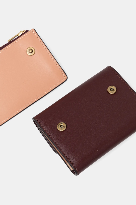 Coach portofel de piele burgundia CBF60