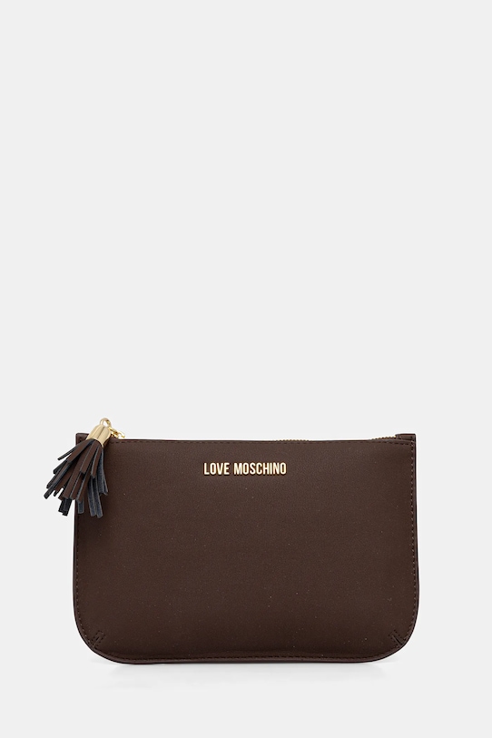 Love Moschino portfel imitacja skóry licowej brązowy JC5314PP0NKD0313