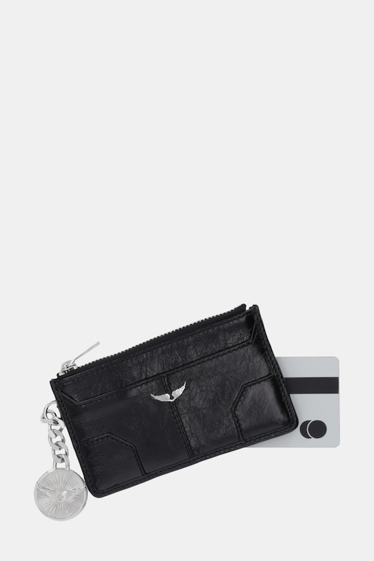 Accesorii ZADIG&VOLTAIRE portofel de piele LWBA02519 negru