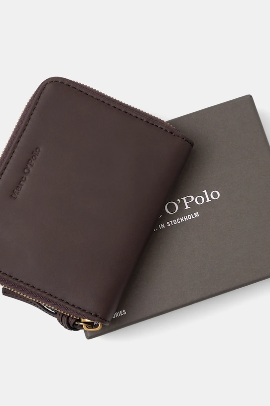 Kožená peněženka Marc O'Polo hnědá 5000007855
