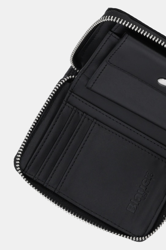 Blauer portfel czarny PALM03