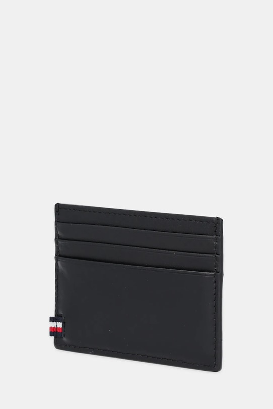 Kožené pouzdro na karty Tommy Hilfiger AM0AM13506 černá AW25