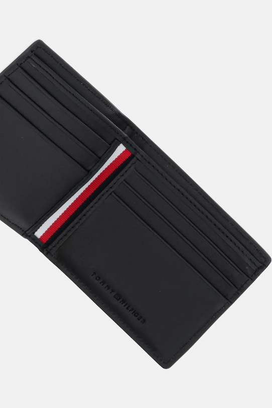 Kožni novčanik Tommy Hilfiger crna AM0AM13507