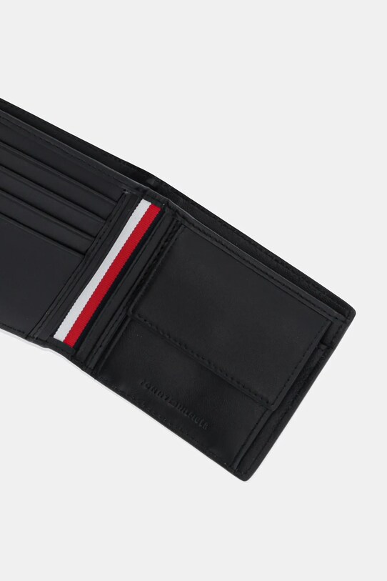 Kožni novčanik Tommy Hilfiger crna AM0AM13509