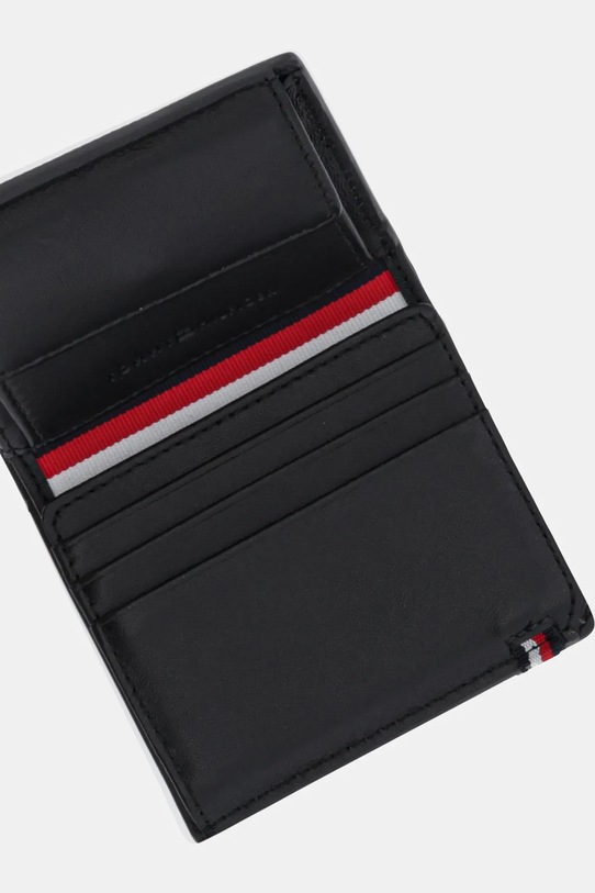 Δερμάτινο πορτοφόλι Tommy Hilfiger μαύρο AM0AM13510