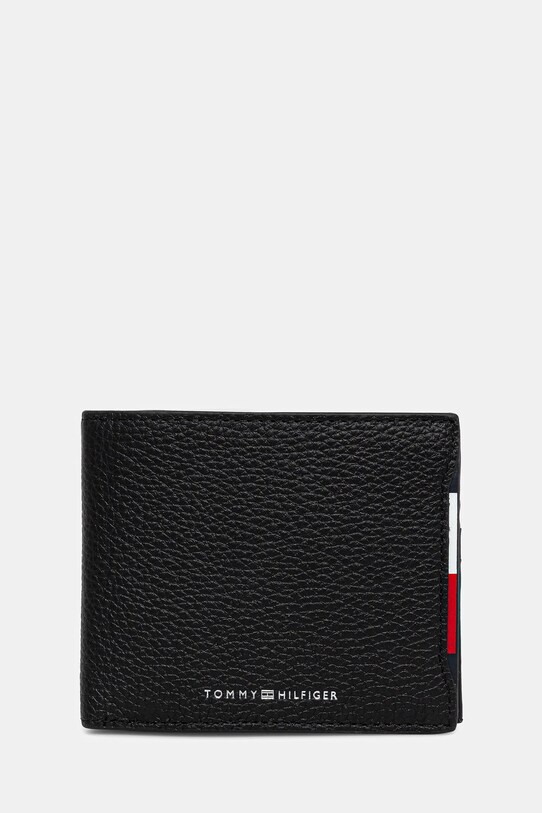 Кожен портфейл Tommy Hilfiger гладка кожа черен AM0AM13515