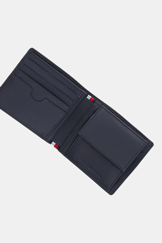 Kožená peněženka Tommy Hilfiger námořnická modř AM0AM13519
