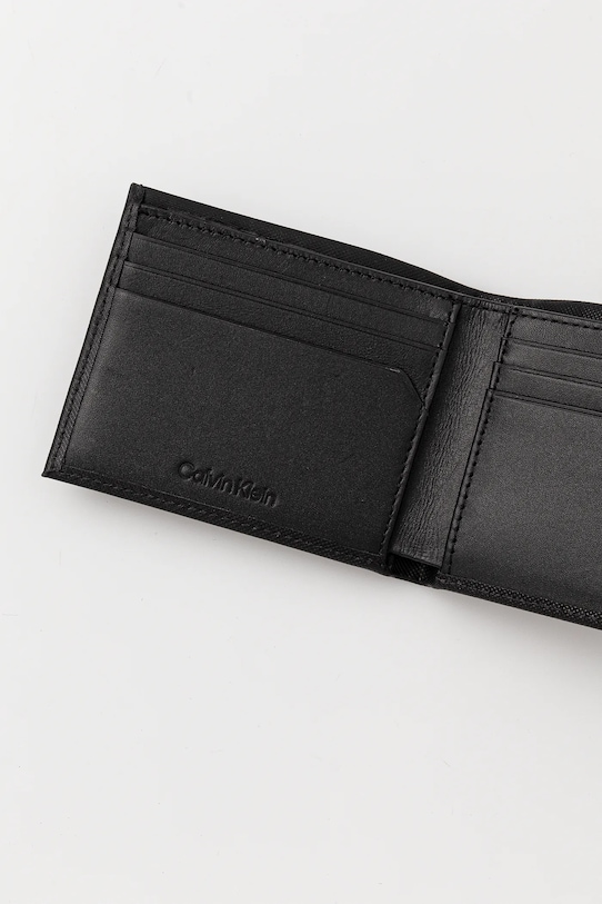 Akcesoria Calvin Klein portfel skórzany LV04D1042G czarny