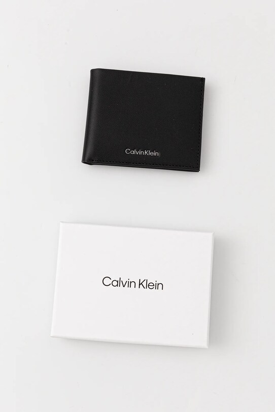 Kožni novčanik Calvin Klein crna LV04D1042G