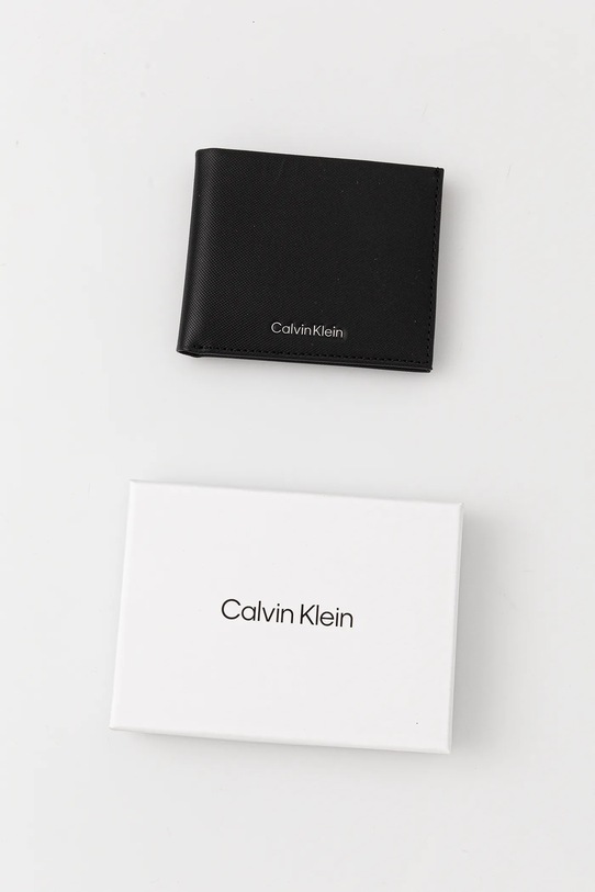 Calvin Klein portfel skórzany czarny LV04D1042G