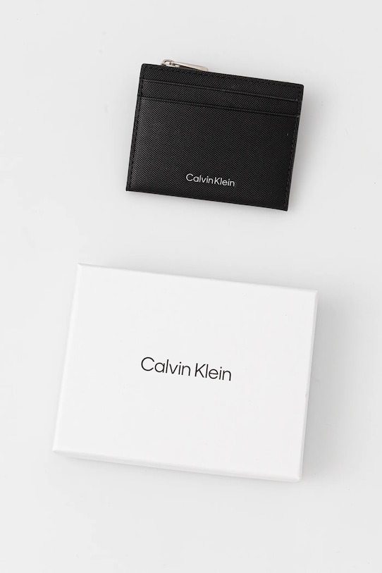 Calvin Klein portfel skórzany czarny LV04D1044G