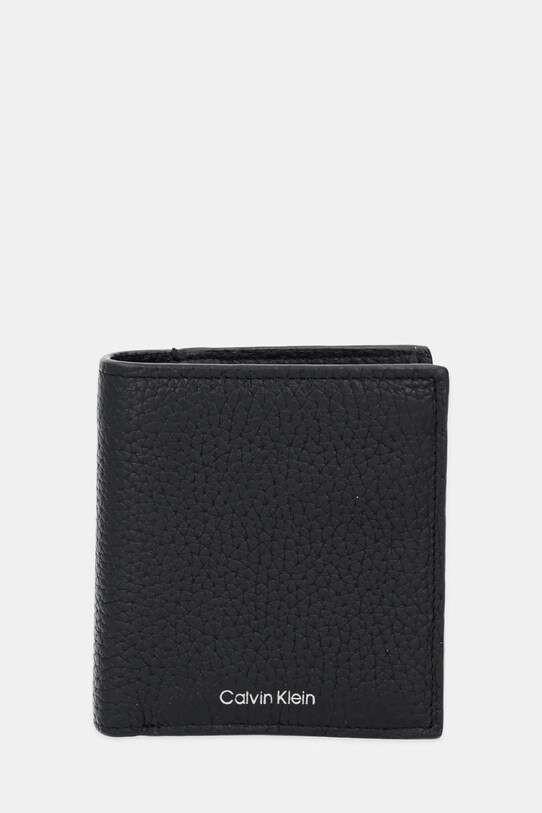 Calvin Klein bőr pénztárca sima fekete LV04D1027G