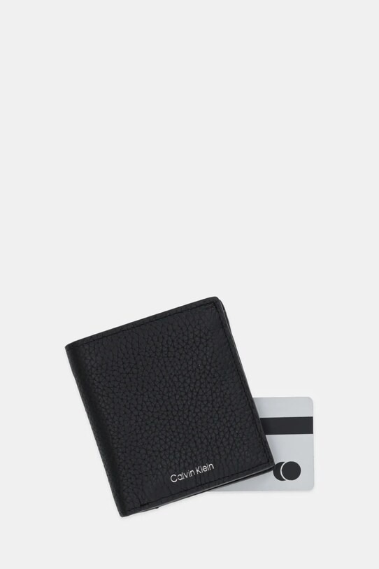 Kiegészítők Calvin Klein bőr pénztárca LV04D1027G fekete
