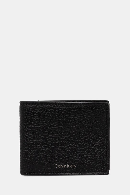 Calvin Klein bőr pénztárca sima fekete LV04D1028G